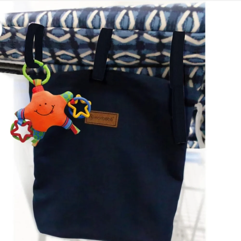 2-In-1 Navy Blue Padded Shopping Cart and‎ Highchair Cover Pouch for Kids Babies